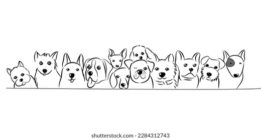 small dogs border set, front view and rear view