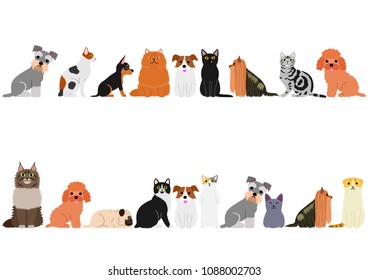 small dogs and cats border set