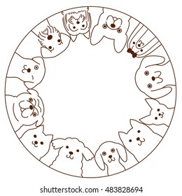 Small dogs circle