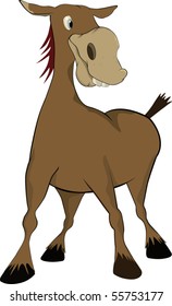 Small donkey from a children's fairy tale