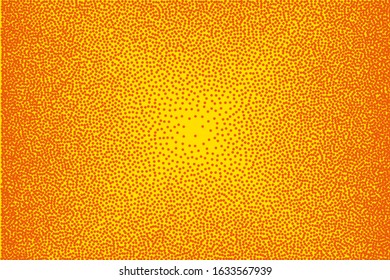 Small dots in abstract style on yellow background. Dot texture pattern. Abstract monochrome backdrop. Grunge design element. Modern art. Fashion illustration. Colorful background vector.