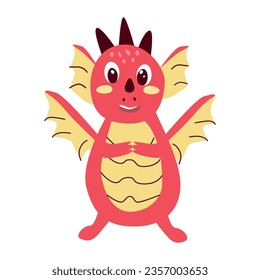 Small Dragon Cute baby fairytale dragon character 