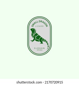 Pequeño dragón, Lizard, inspiración vectorial del logo