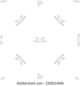 Small drone pattern seamless vector repeat geometric for any web design