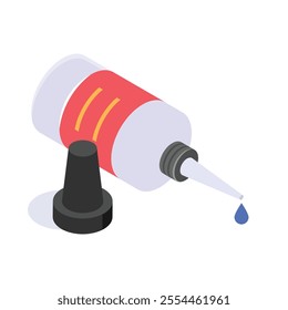 Small dropper bottle vector design for liquid medication