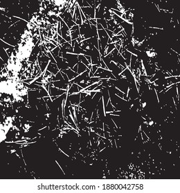 Small dry twigs. Design element. Background texture, vector illustration.