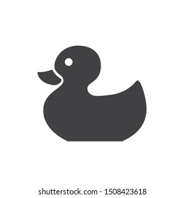 Small duck icon. flat simple pictogram. vector illustration