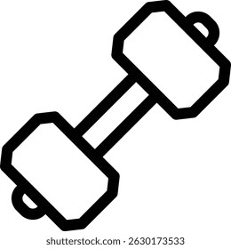 pequeno dumbbell editável estilo desenho animado vetor