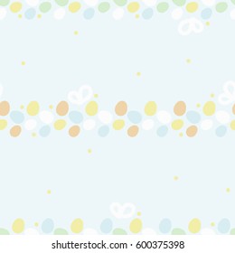Small Easter eggs on light blue - vector background