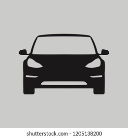 Small electric car, sedan front