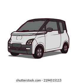 a small electric car for two passengers is perfect for urban areas