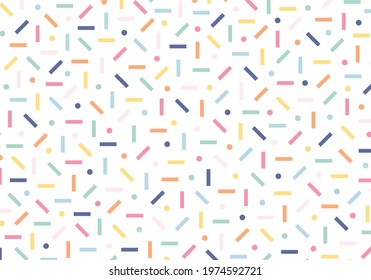 Small, elongated particles form a regular pattern. Simple pattern design template.