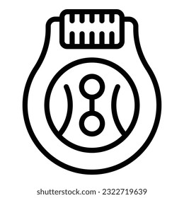 Kleiner Bildzeichen Symbol Umrissvektor. Haarausfall. Behandlung der Haut
