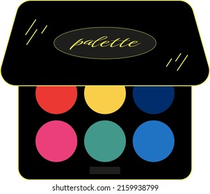 Small Eyeshadow Palette Isolated On White Background
