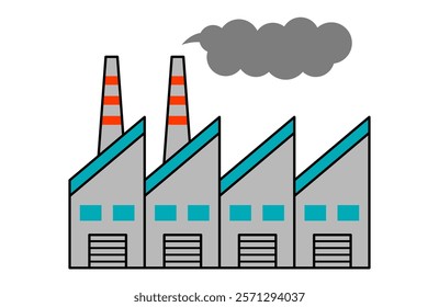 Small factory with incineration facility