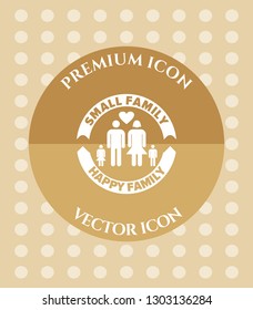Small Family Icon for Web. Application, Software & Graphic Design.