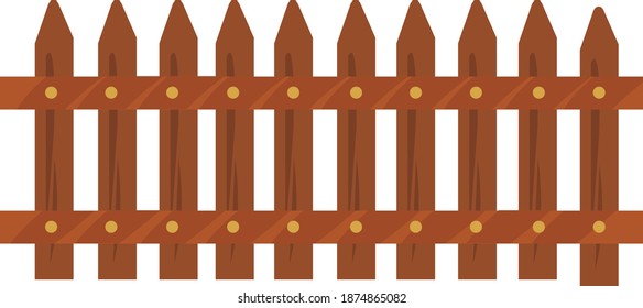 Small fence, illustration, vector on white background