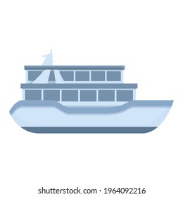 Small ferry icon. Cartoon of Small ferry vector icon for web design isolated on white background