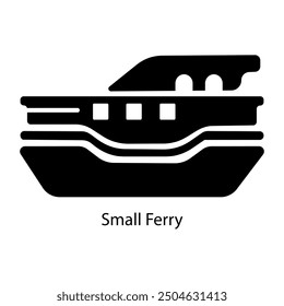 Small ferry icon designed filled style 