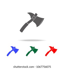 small fire ax icon. Elements of firefighter multi colored icons. Premium quality graphic design icon. Simple icon for websites, web design, mobile app, info graphics on white background