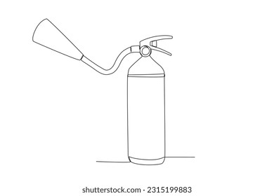 A small fire extinguisher. Firefighter one-line drawing