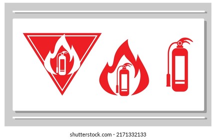 Small Fire Or Fire Extinguisher Logo