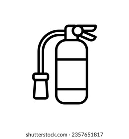 Small Fire Extinguisher Outline Icon Vector Illustration