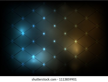 Small fire with steel wire The background is black with blue and orange faded