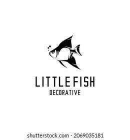 small fish illustration vector, aquarium ornamental fish vector