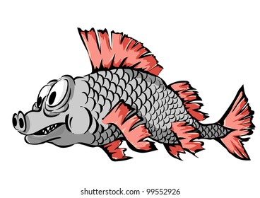 A small fish. Vector illustration.