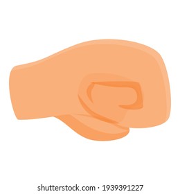 Small fist hand gesture icon. Cartoon of Small fist hand gesture vector icon for web design isolated on white background