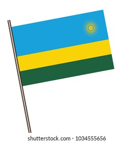 Small flag isolated on a white background