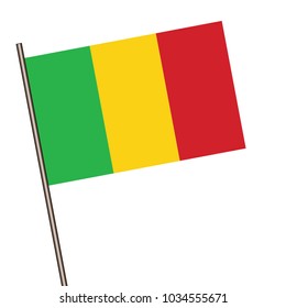 Small flag isolated on a white background
