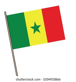 Small flag isolated on a white background