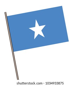 Small flag isolated on a white background