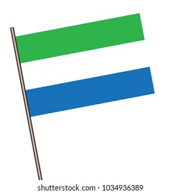 Small flag isolated on a white background