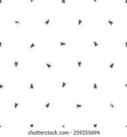 Small flies trendy pattern seamless