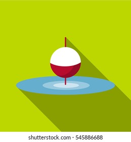 Small floating bobber icon. Flat illustration of small floating bobber vector icon for web