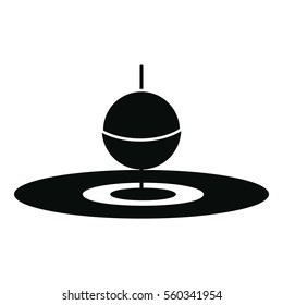 Small floating bobber icon. Simple illustration of small floating bobber vector icon for web