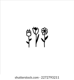 pequeño vector de ilustración de doodle floral