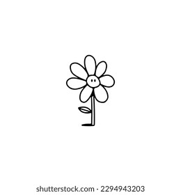 pequeño vector de ilustración de doodle floral