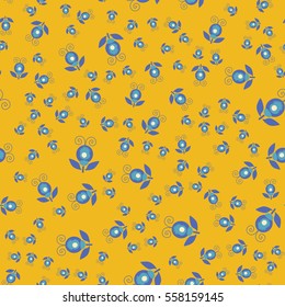 small floral pattern on a yellow background