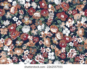 small Floral pattern. Plant background for fashion, tapestries, prints. Modern floral design perfect for fashion and decoration