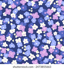 Small floral pattern. Vector hand drawn illustration