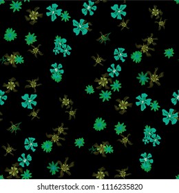 Small Floral Seamless Pattern with Cute Wild Flowers. Girlie Rapport for Print, Linen, Chintz in Trendy Country Style. Colorful Seamless Pattern with Tiny Flowers. Vector Background