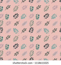 Small Floral Seamless Pattern with Cute Flowers . Feminine Texture in Rustic, Calico. Vector Spring and summer