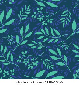 Small Floral Seamless Pattern with Cute Flowers . Feminine Texture in Rustic, Calico. Vector Spring and summer