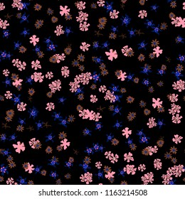 Small Floral Seamless Pattern with Cute Wild Flowers. Feminine Rapport for Wallpaper, Dress, Underwear in Trendy Liberty Style. Colorful Seamless Pattern with Tiny Flowers. Vector Background