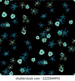 Small Floral Seamless Pattern with Cute Wild Flowers. Girlie Rapport for Linen, Textile, Fabric in Trendy Liberty Style. Colorful Seamless Pattern with Tiny Flowers. Vector Background