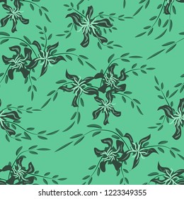 Small Floral Seamless Pattern with Cute Daisy Flowers and Pansies. Delicate Texture in Rustic Style for Linen, Textile, Chintz. Vector Spring Rapport.